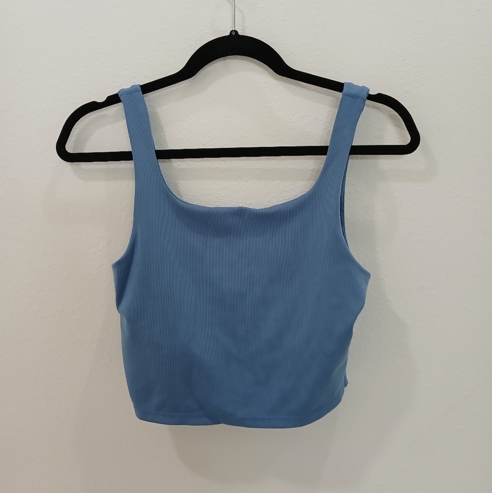90 degree Blue Crop Top Gym XS